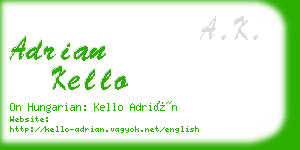 adrian kello business card